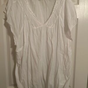 Old Navy White Women's Gauze Blouse Size 4x